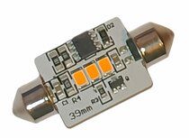 BUIS KNIPPER LAMPJE 12 VOLT 18 WATT 39 MM KLEUR AMBER. (12.BUIS.39.KNIP.OA.41)