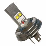 P45T LED LAMP 30 WATT 6 t/m 12  VOLT IN DE KLEUR WIT MASSA NEGATIEF. (P45T.40.OW.10 )