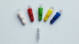 T5 led lampje 1.2 watt 6 em 12 volt gelijkstroom (DC) in diverse kleuren. (T5.02.OO.50)