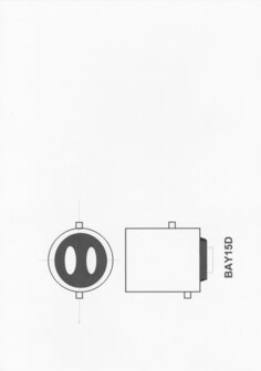 BAY15D 10 watt onderste 2 contacten zijn - en + enkele lichtbron