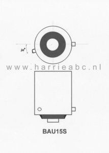 BAU15S 21 watt12 volt kleur Amber te gebruiken voor cambus systeem. ( 12.BAU15S.21.CAMBUS.OA.41 )