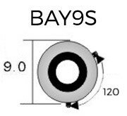 BAY9S 12 VOLT 5 WATT ZIJDELINGS SCHIJNEND IN DE KLEUR WARM WIT. (12.BAY9S.05.ZIJ.WW.41)