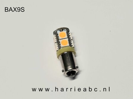 BAX9S 12 VOLT 15 WATT IN DE KLEUR GEEL. (12.BAX9S.21.OG.41)