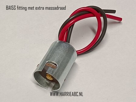 BA15S fitting met extra massadraad. ( BA15S.fitting.302 )