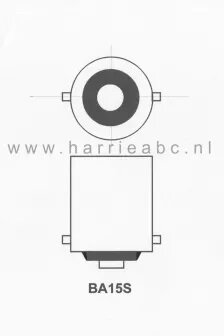 Stadslicht of achterlicht lampje 10 watt klein formaat voor 24 volt systemen te gebruiken in diverse kleuren. (24.BA15S.10.12.OO.42)