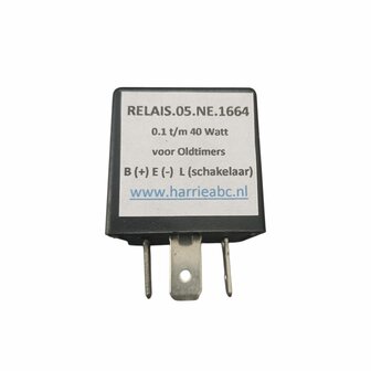Led knipperlichtrelais massa massa negatief 3 poot  6 Volt  max 40 Watt (Relais.05.NE.1564)