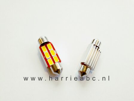 Led buislampje 6 volt 13 watt 36 mm lang in diverse kleuren