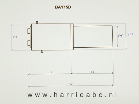 BAY15D 30 SMD leds 12 volt gelijkstroom (DC) (21/5 watt) in diverse kleuren wit, warm wit en rood. (12.BAY15D.21/5.OO.03)