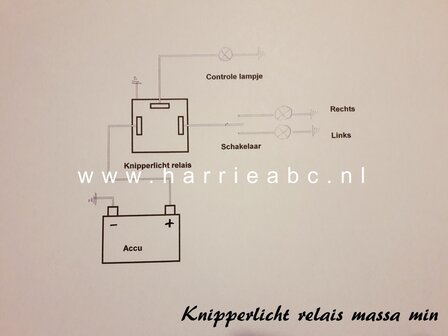 Led knipperlicht relais 12 volt negatief massa.  (12.RELAIS.04.00.03)