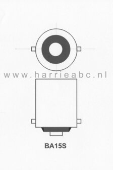 Led BA15S 6 volt bi-polariteit 30 SMD rem of knipperlicht (21 watt) 600 lum amber (geel). (BA15S.21.OA.03)