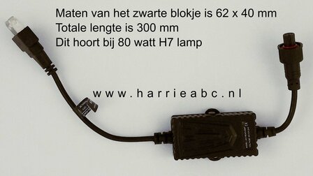 H7 led koplamp 80 watt 9-32 volt 4600Lumen met Pilips Z-ES leds. (12.H7.80.03)