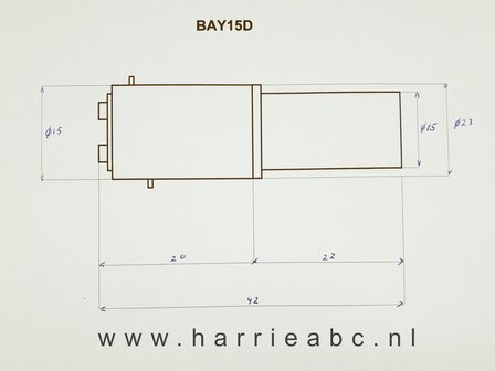 BAY15D 30 SMD leds 12 volt gelijkstroom (DC) (21/5 watt) in diverse kleuren wit. MASSA POSITIEFF. (12.BAY15D.21/5.OO.POS.03)