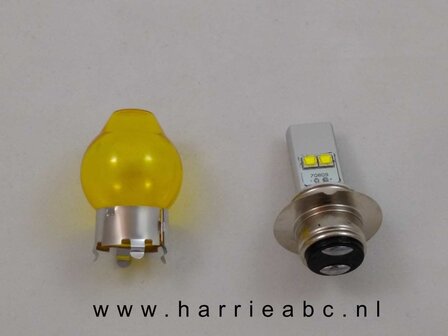 Geel kapje voor LED voorlamp H4, Duplo (P45T) 