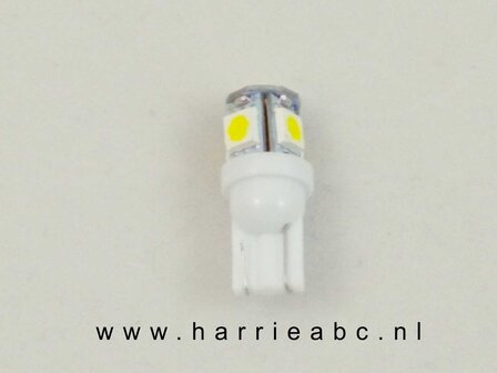 T10 LED 6 en 12 volt in diverse kleuren DC. (6/12.T10.05.OO.61)