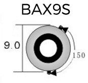 BAX9S 12 VOLT 5 WATT ZIJDELINGS SCHIJNEND IN DE KLEUR WARM WIT. (12.BAX9S.05.ZIJ.WW.41)