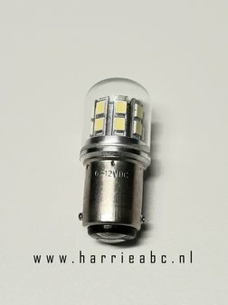 BA15D LED 21/5 watt small 6 to 12 volt dc for ground minus, in various colors. (6/12.BA15D.18.21/5.KLEIN.OO.41)