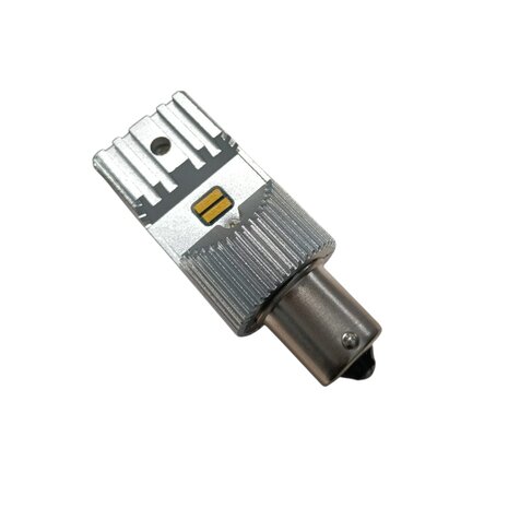BA15S ledlamp voor koplamp, verstraler of breedstralers. voor systemen van 6 t/m 24 volt   (6/24.BA15S.30.OWW.41)