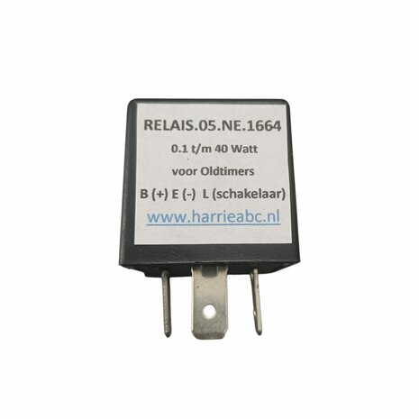 Led knipperlichtrelais massa massa negatief 3 poot  6 Volt  max 40 Watt (Relais.05.NE.1564)