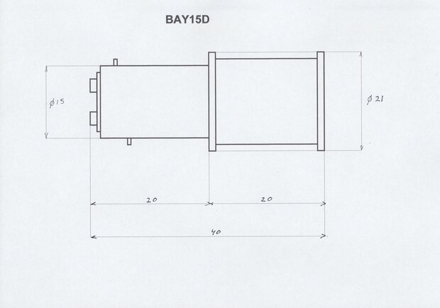 Led BAY15D 21/5 watt 6 volt gelijkstroom massa neg. ( wit, warm wit of rood )