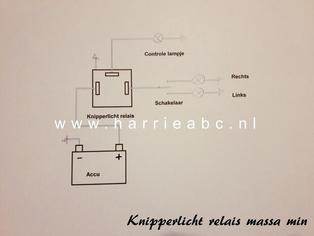 Led knipperlicht relais 6 volt negatief massa. ( RELAIS.04.NE.03 )