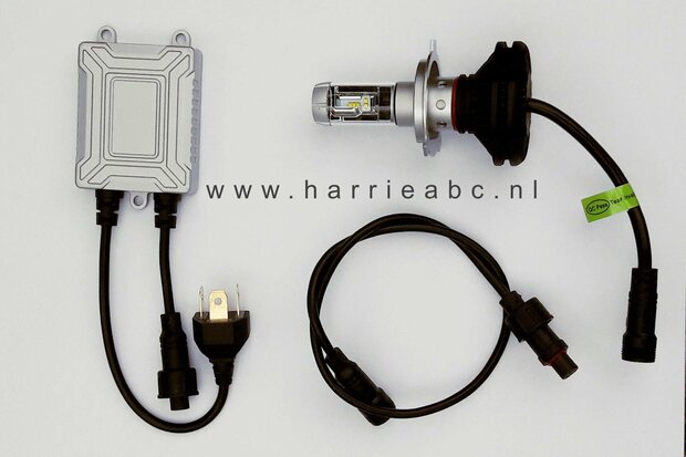 H4 6 volt koplamp set met 10 stuks Philips Z-ES leds met maar liefst 3000 lumen dim en groot-licht.(H4.100.set.GW.03)