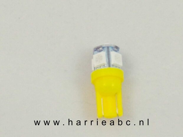 T10 LED 6 en 12 volt in diverse kleuren DC. (6/12.T10.05.OO.61)