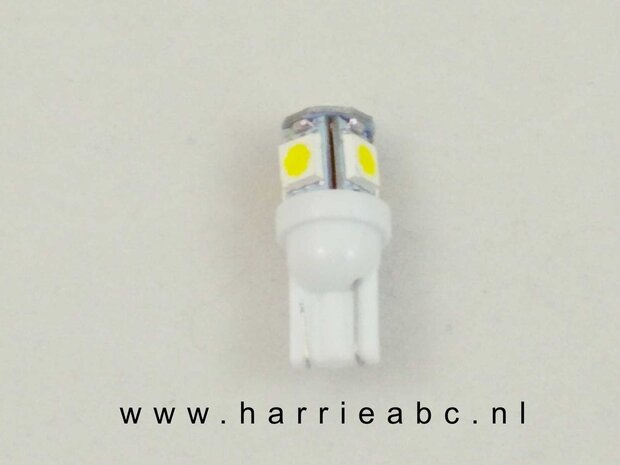 T10 LED 6 en 12 volt in diverse kleuren DC. (6/12.T10.05.OO.61)